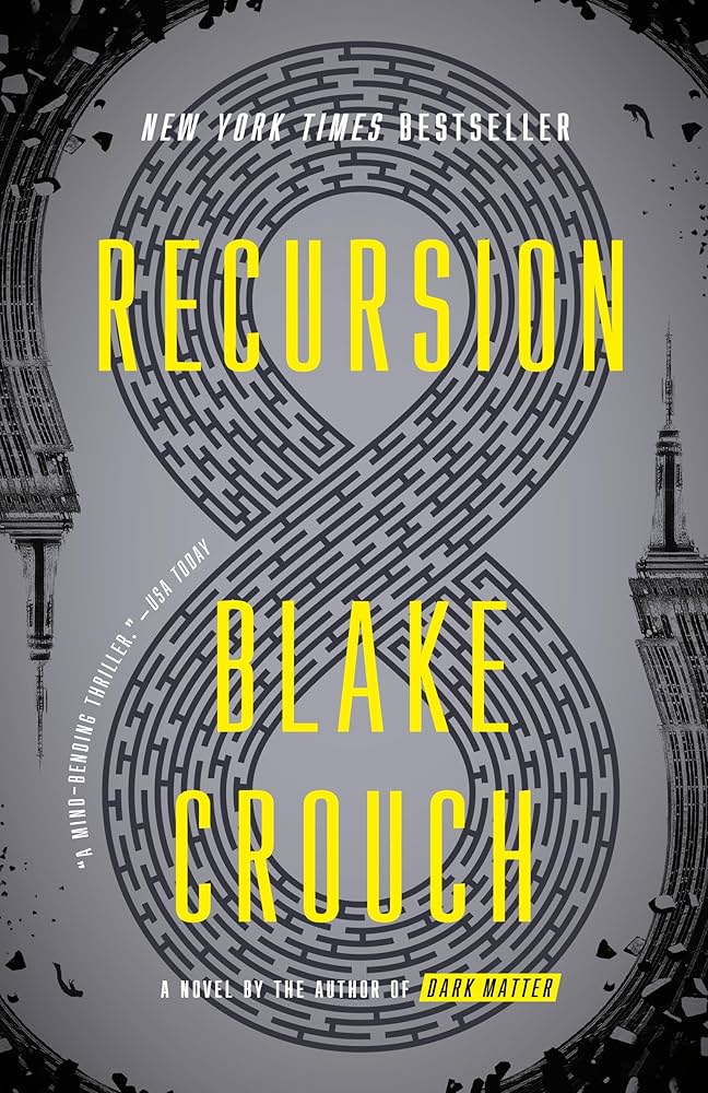 Book cover of Recurion shows a maze-like looking figure eight.